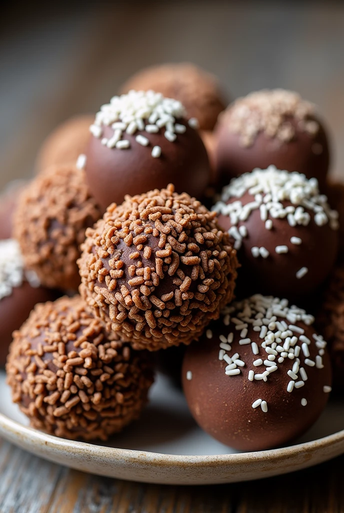 Create an image with brigadeiros