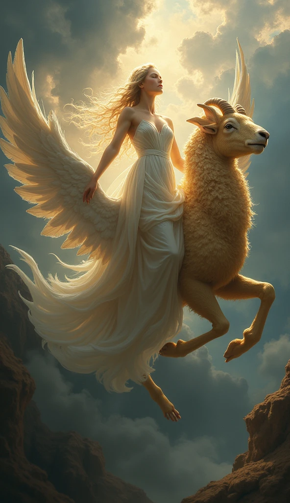 Nefele, the goddess of clouds, to save your children, Frixo to Go, to be sacrificed. Chrysomalus flew through the skies, carrying the two brothers away from danger.