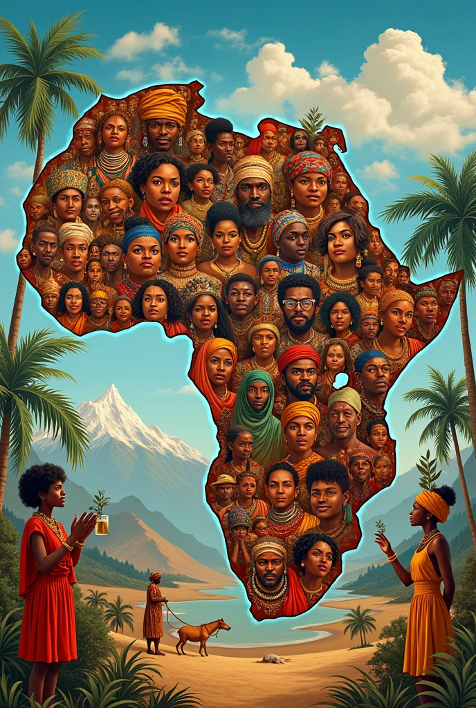 A poster board about the region of africa