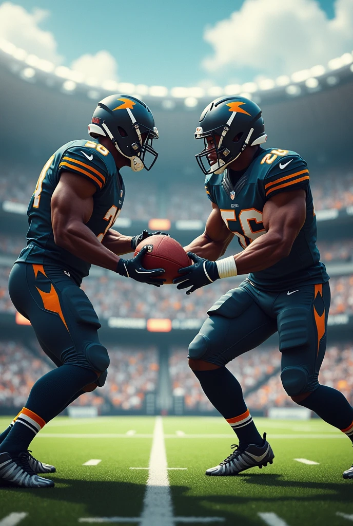 sports trade football black man