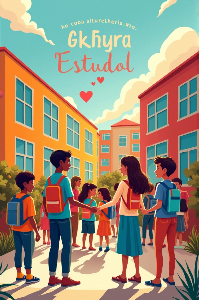 Create a cover that says " The answer is, Love for one&#39;s neighbor" something striking that is school. in Spanish*