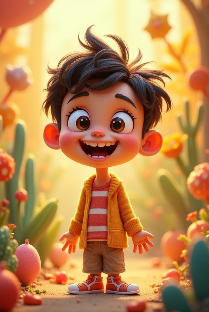 Personnage de face humour et espoir