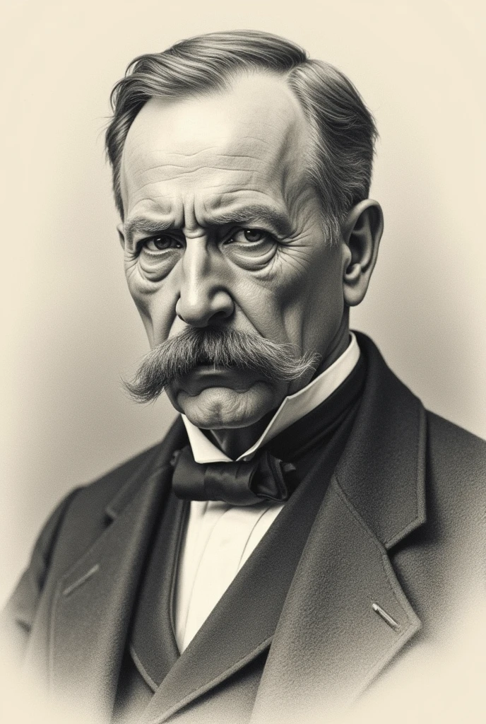 Create an image of evangelical pastors in the 1900s, as if they were pencil drawings