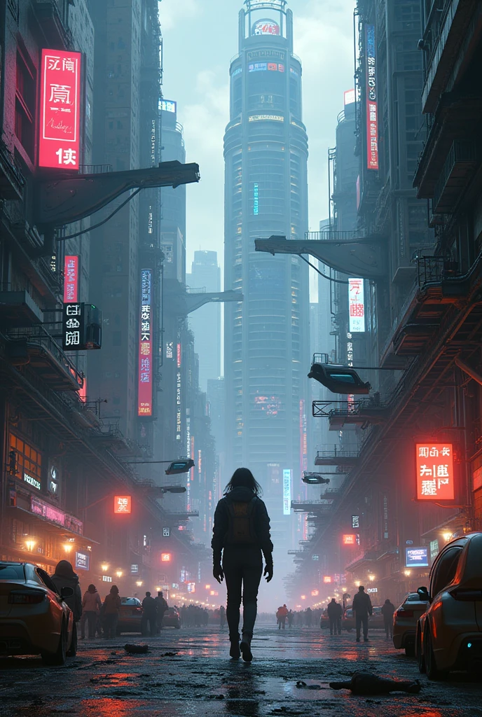 A cyberpunk landscape