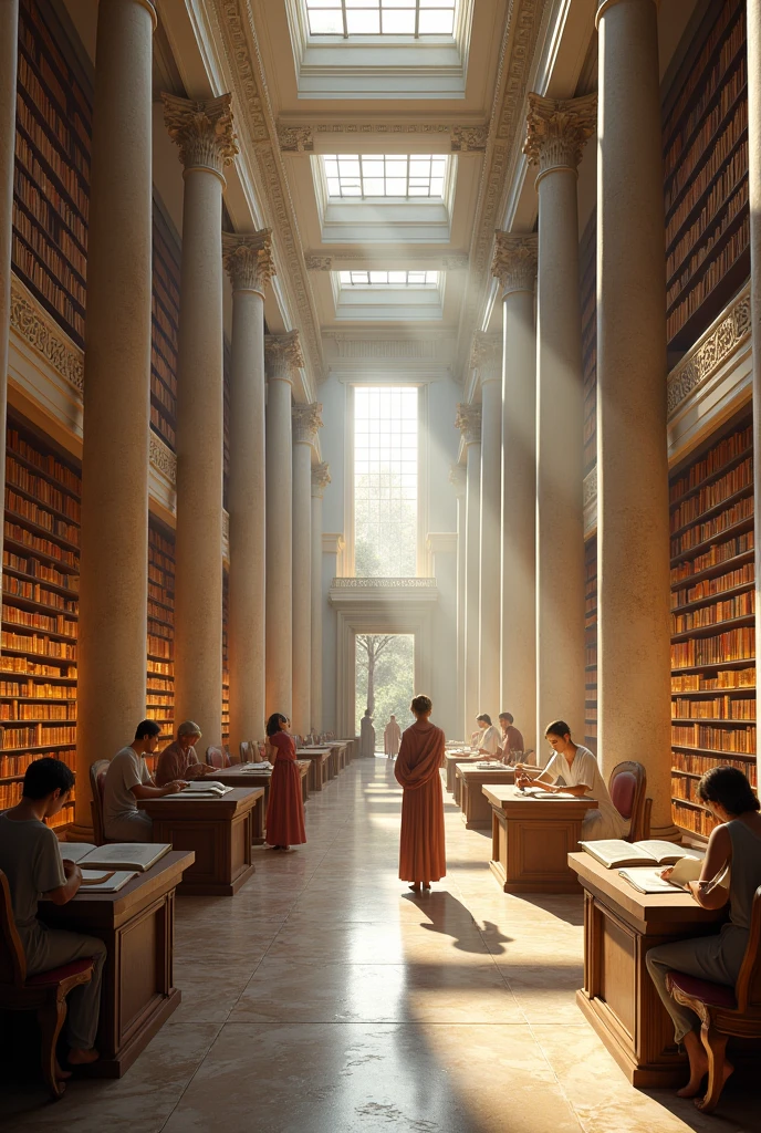 make a library of ancient greece








