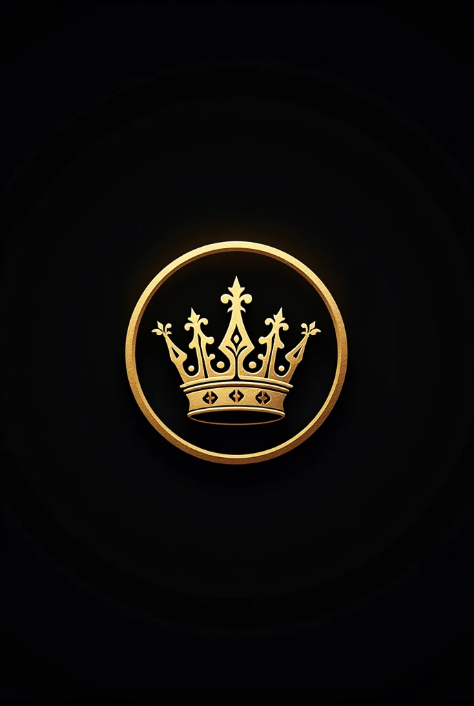 I would like a gold and black logo for jewelry stores that has a crown with a round frame.