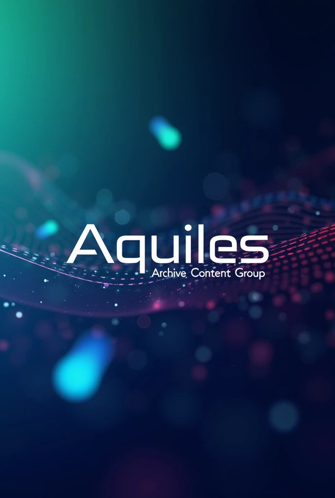 A logo that says: Aquiles archive content group With a nice and colorful background