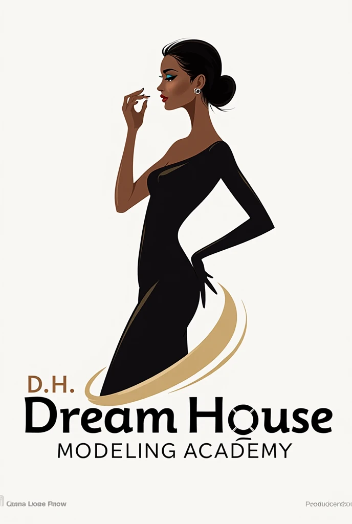 Logo for D.H. Dream house model , It is for a modeling academy model MISS MAKEUP CATWALK