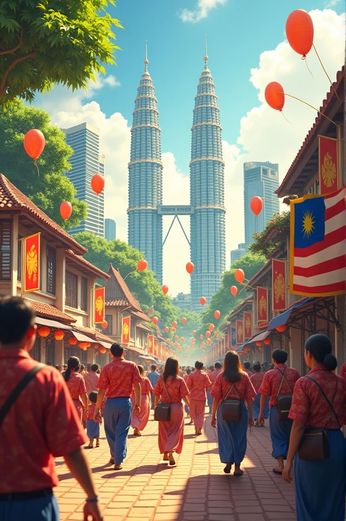 Provide me happy malaysia independence day 2024 latest ai image
