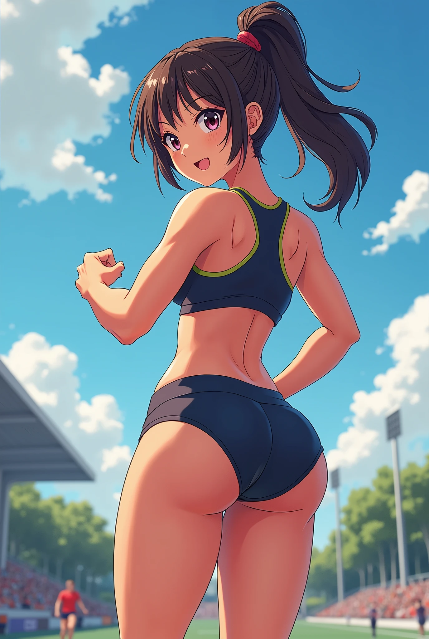 anime girl athlete with a big ass