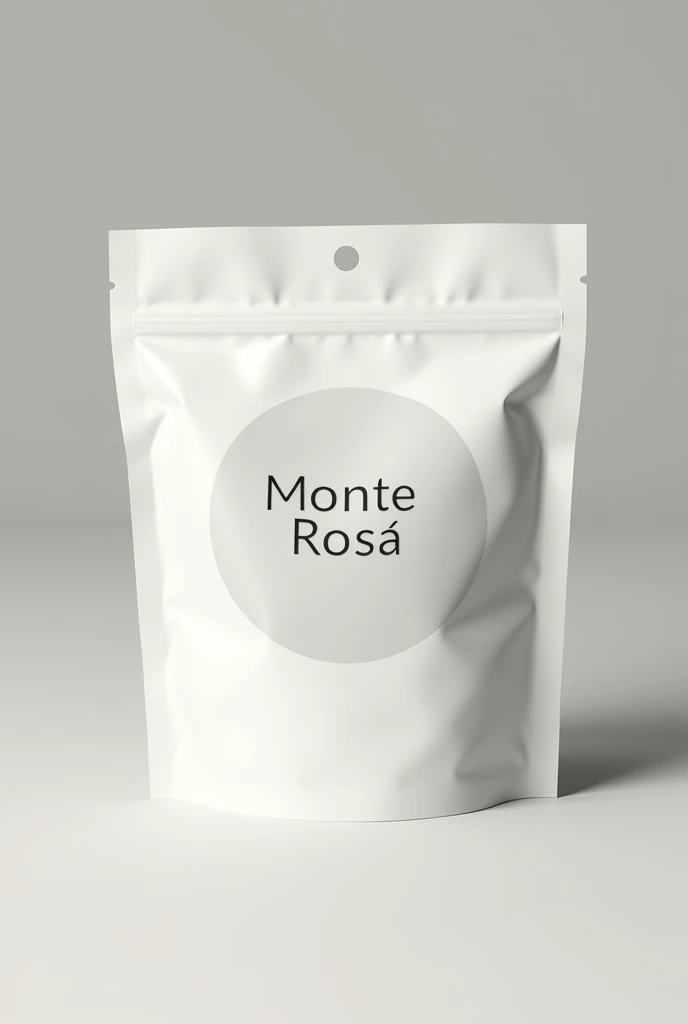 A sugar package that has a circular logo that says MONTE ROSA