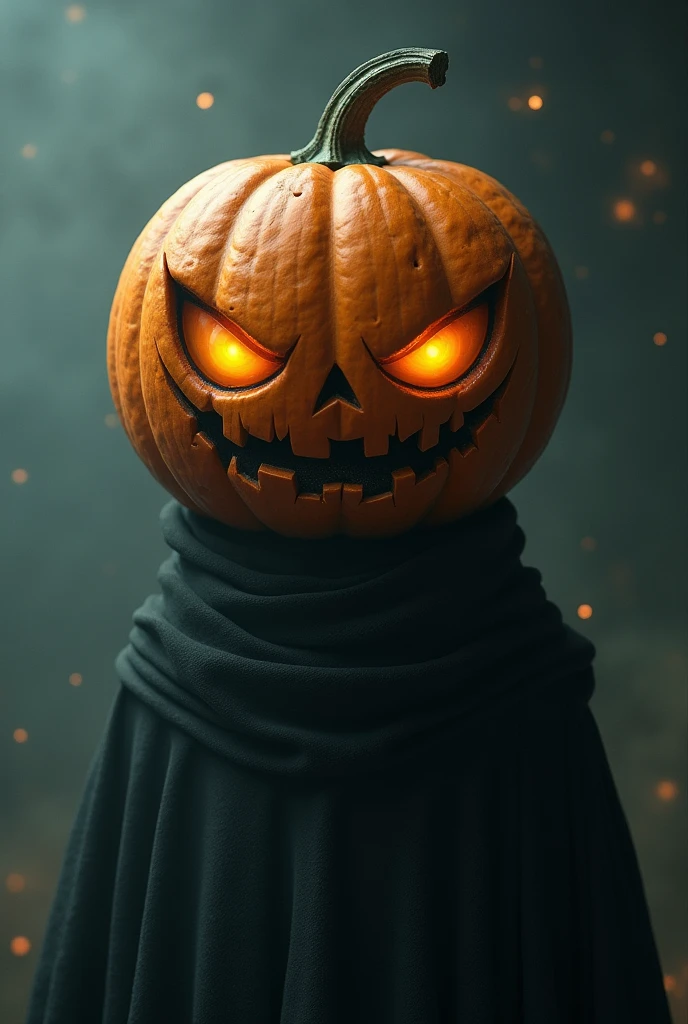 Mysterious pumpkin head, Look directly into the soul, sly look, in space, paradox, In time and space.