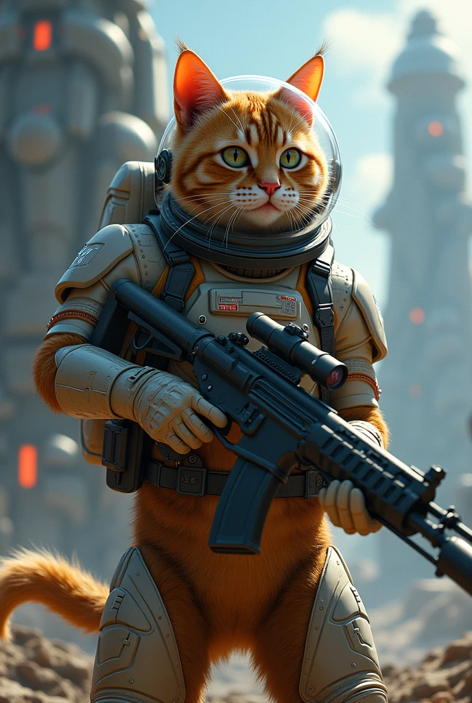 c4ttitude, brown and orange spotted cat, full-body furry, wearing scientist robotic outfit, focusing energy, street fighter, dramatic lighting, photorealistic, intricate, highly detailed, (detailed sports arena background:1.1), wallpaper, 8k, trending on artstation