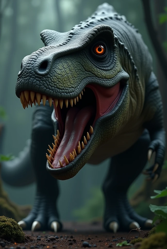 Scared dinosaur rex