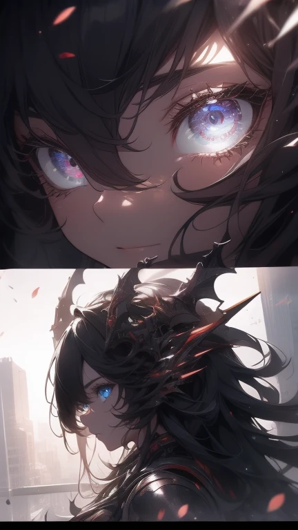 ((8k resolution))、((Highest quality))、((masterpiece))、((Very detailed))((((dramatic))), (((Rough feeling))), (((intense)))Focus on the face, Mecha dragon girl, with dragon ,cute girl 