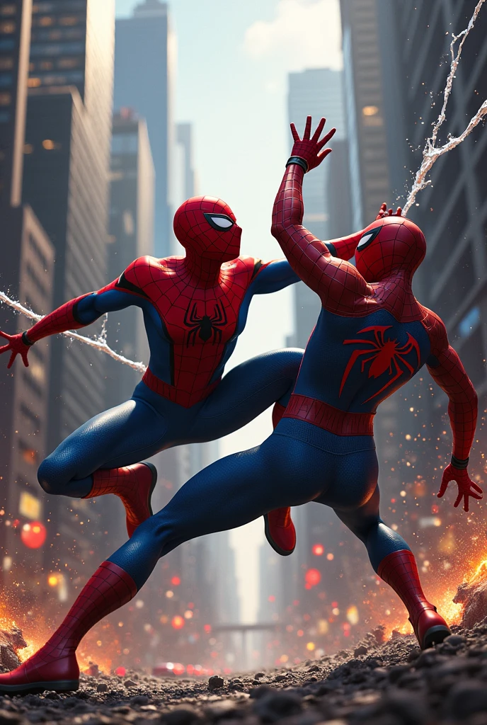 Spider-Man fighting