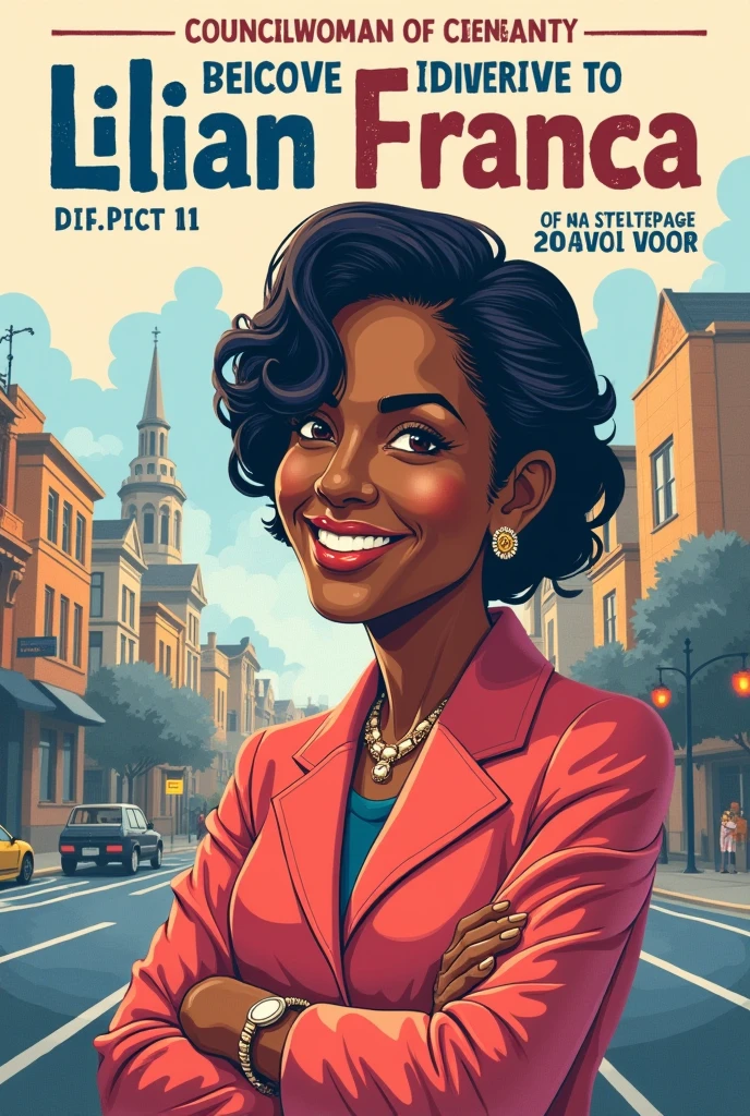 Make a pamphlet for councilwoman Lilian França 11000
