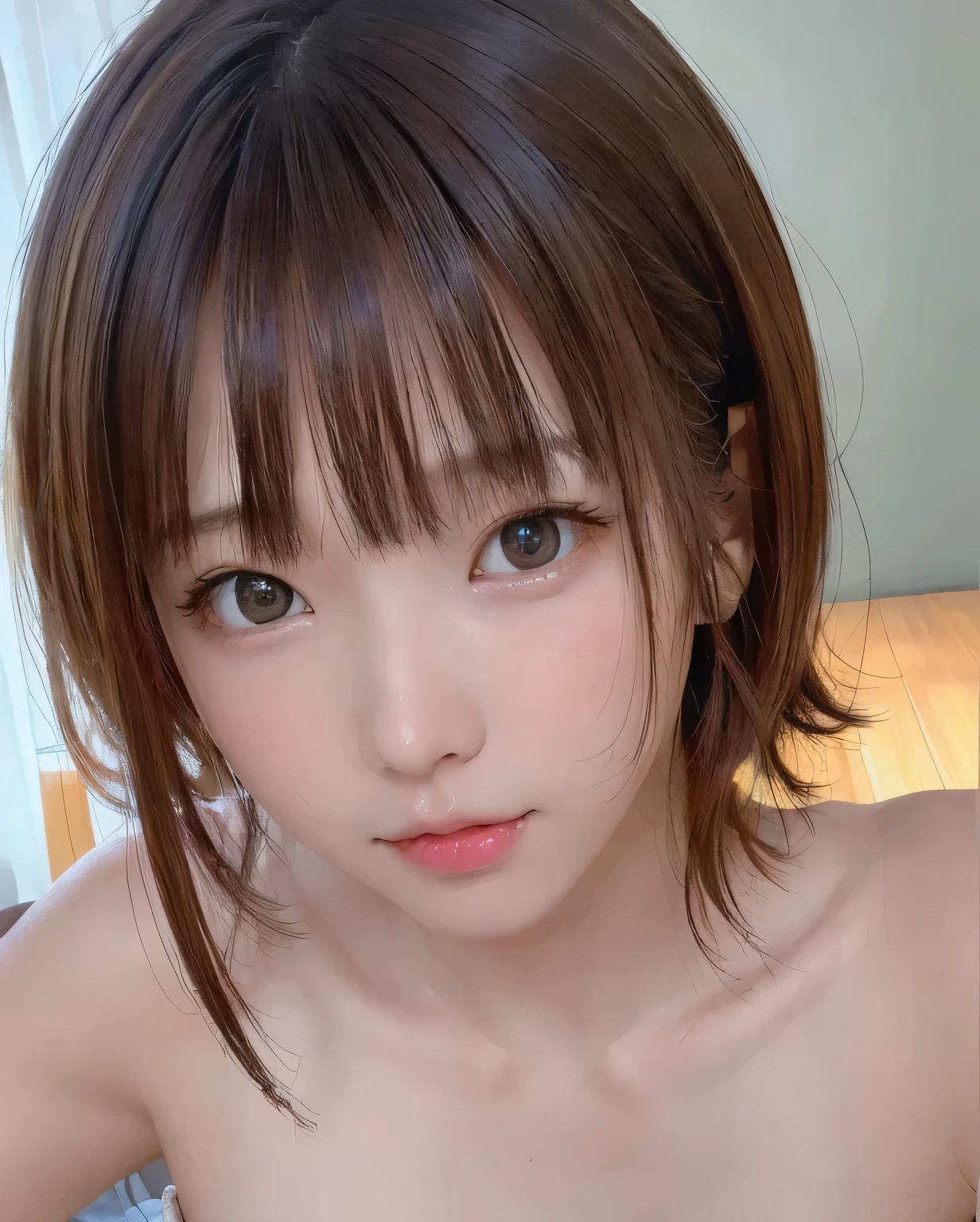 ((8k、masterpiece、Ultra-high resolution、Portrait、RAW Photos))、(female、solo、Close-up、、slim、thin、Flat Body、Detailed face、Delicate skin)、(Realistic:1.4)、Realistic Light and Shadow、Chiaroscuro、Neon color、Color Splash、Color Mashing