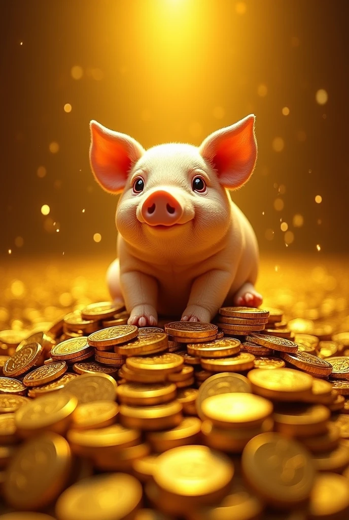 Pile of gold, Gold coins, ((pig)), Gold coins이 하늘에서 쏟아진다. Dazzling golden, golden light, The Golden Box, Gold Coin, 
