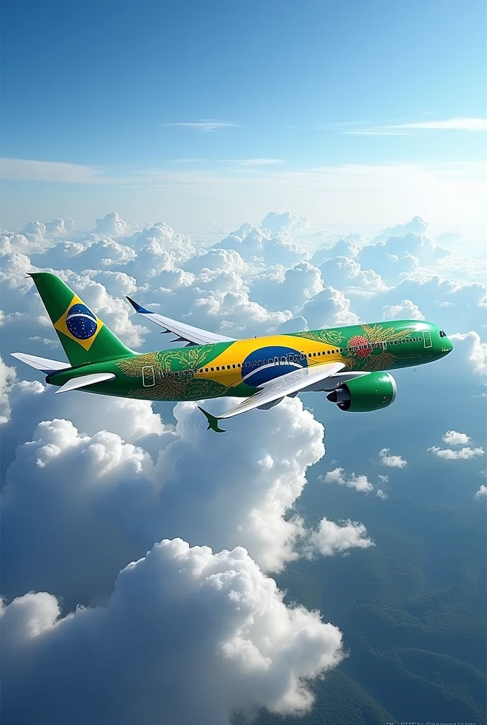 A350 aircraft, with unpublished painting, only, and that represents Brazil, inspired by TAM planes
