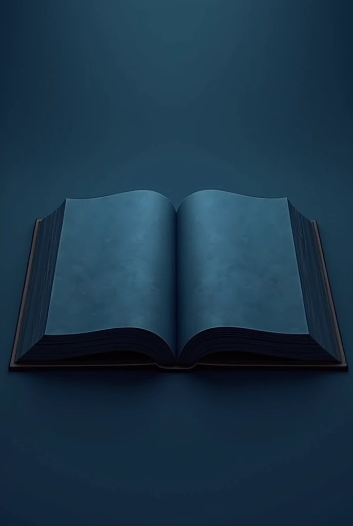 An open dark blue book with nothing inside and it's on full screen