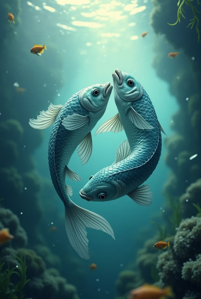 create an image that represents the sign of pisis in its nature