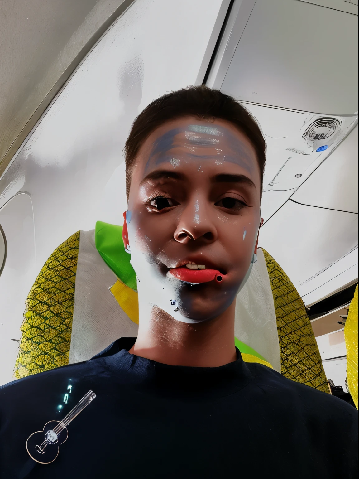 Add blue led face mask