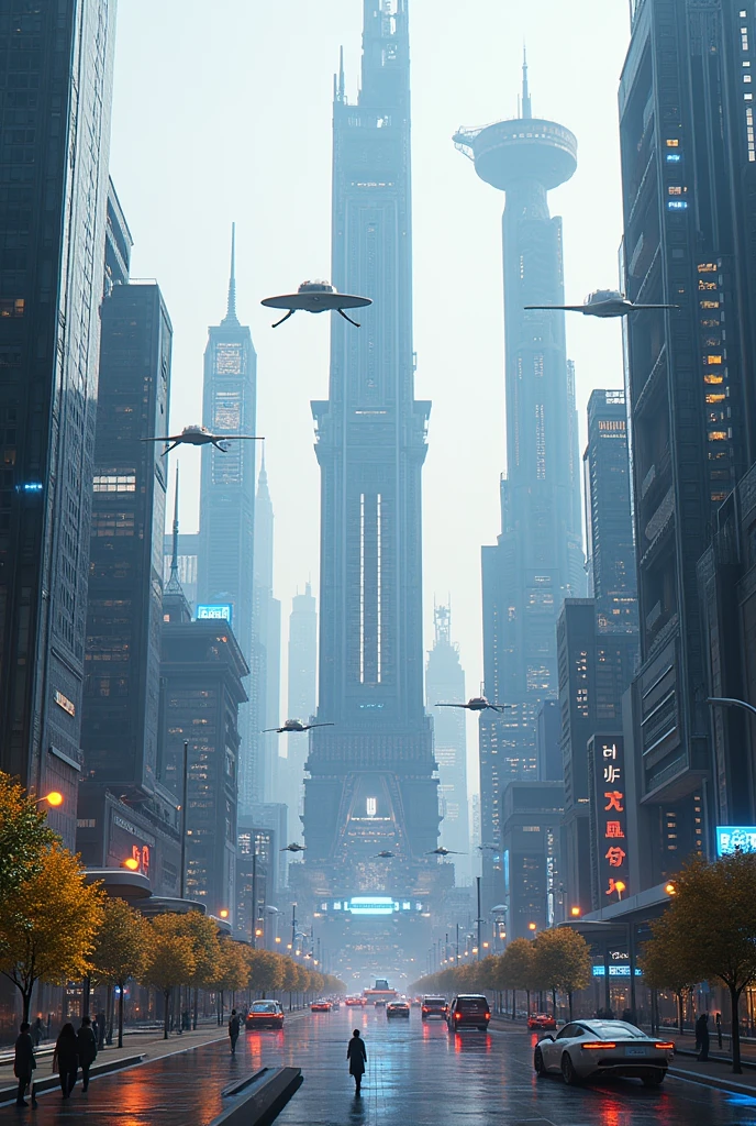a futuristic city