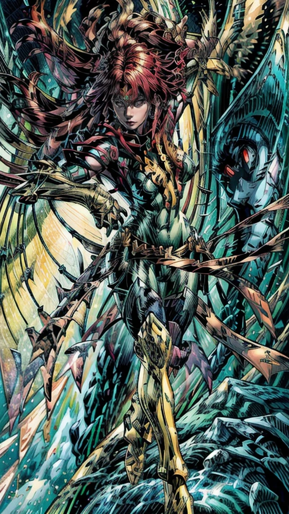 Jean Grey wearing dragoon armor