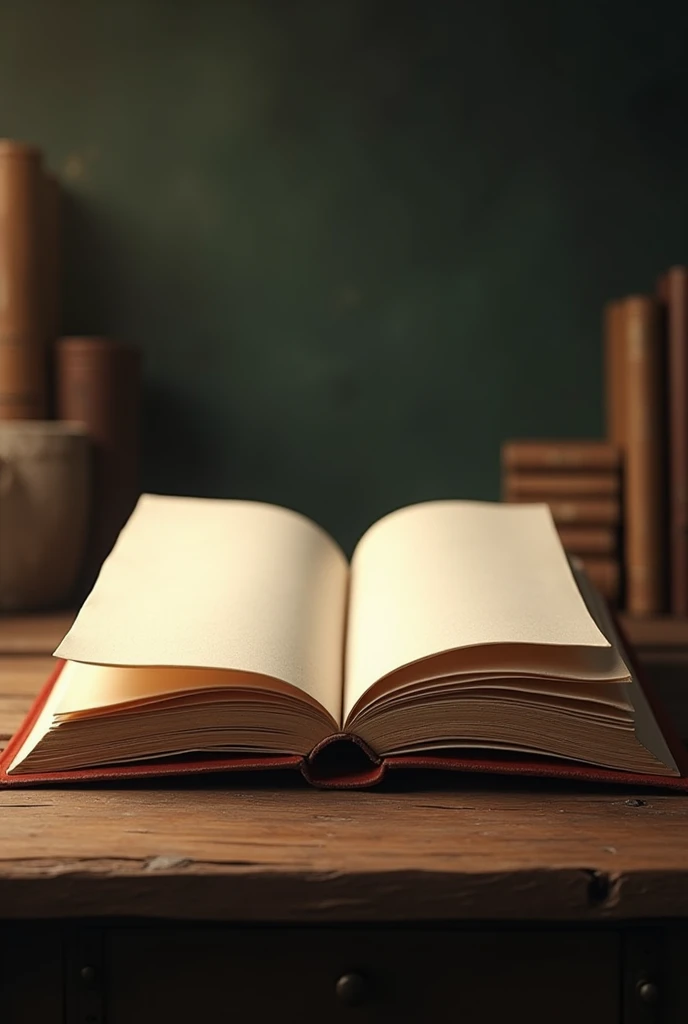 An open book with nothing inside