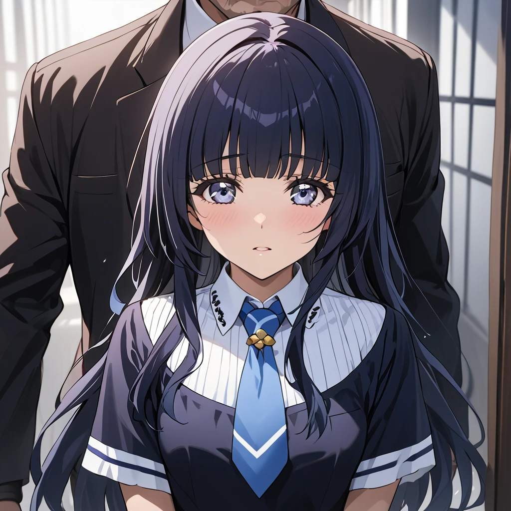 ((Highest quality)), ((masterpiece)), (detailed), （Perfect Face）、The woman is Reika Aoki with semi-long hair、The woman is kidnapped by a mafia boss