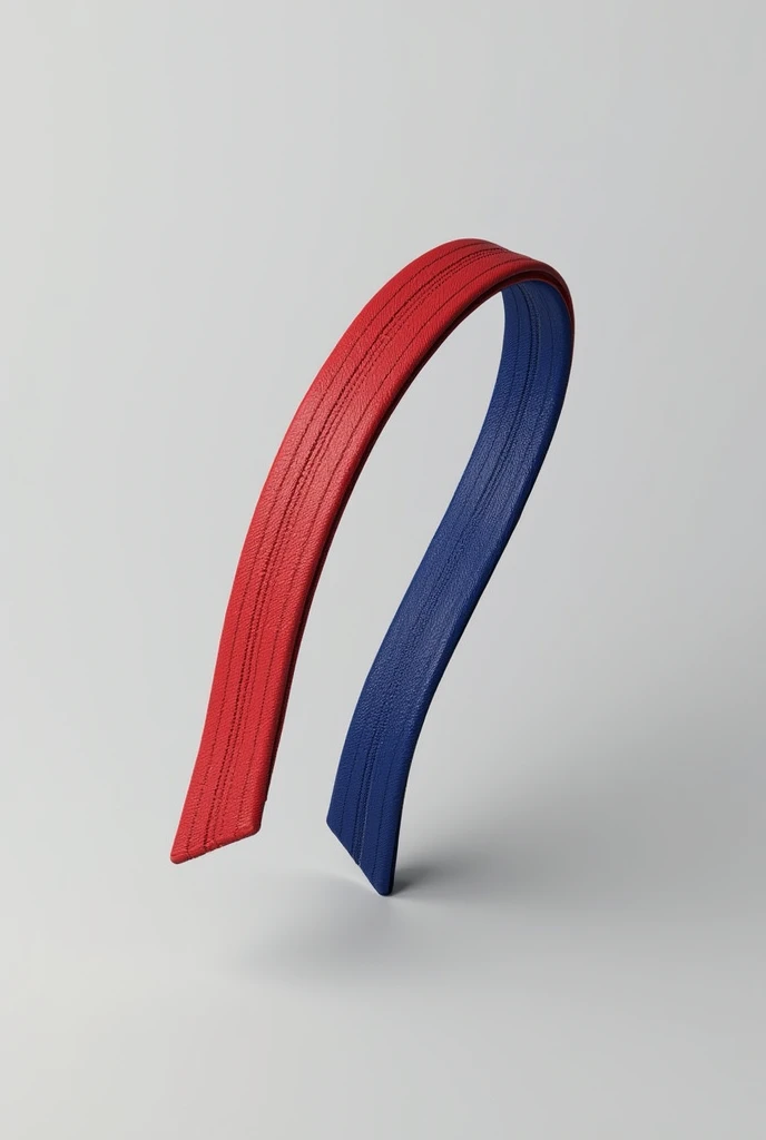 Create a 3d image of a jiu-jitsu belt in two colors