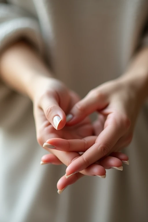 Beautiful hands、woman、nail、Back of hand、Put your hands together