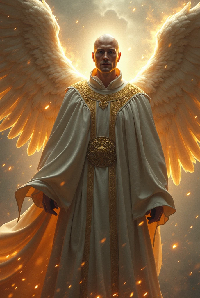 Elon Musk angelical fighting Minister bald devil
