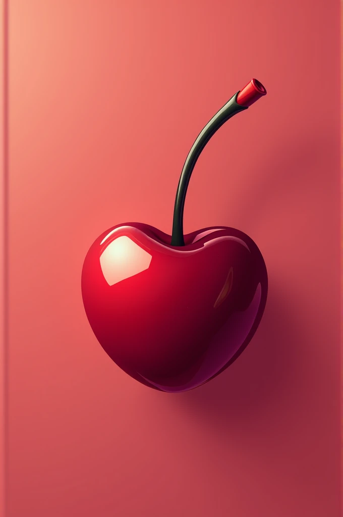 A logo with a cherry