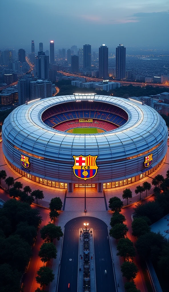 FC Barcelona stadium with the logo