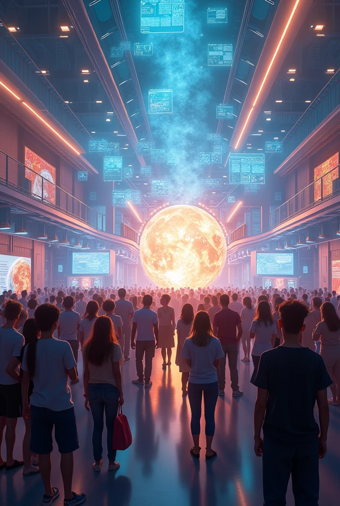 Image of a celebration of scientific discoveries with a sense of renewal