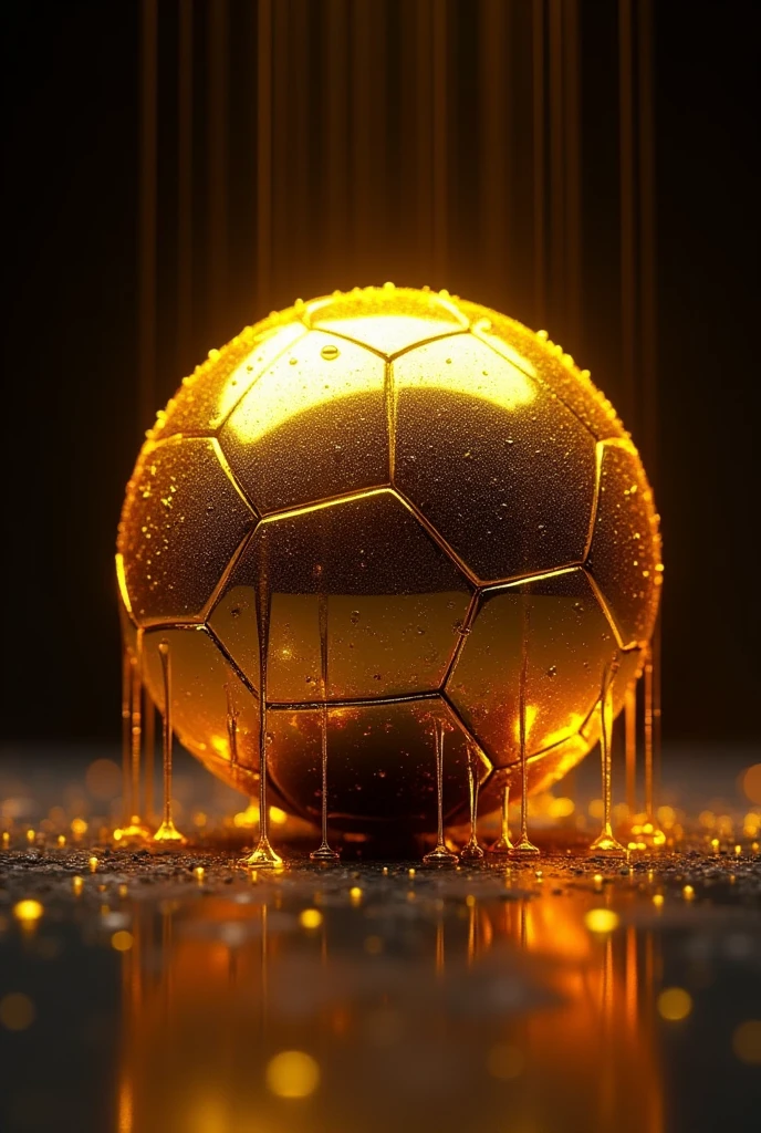 A golden shower themed soccer ball
