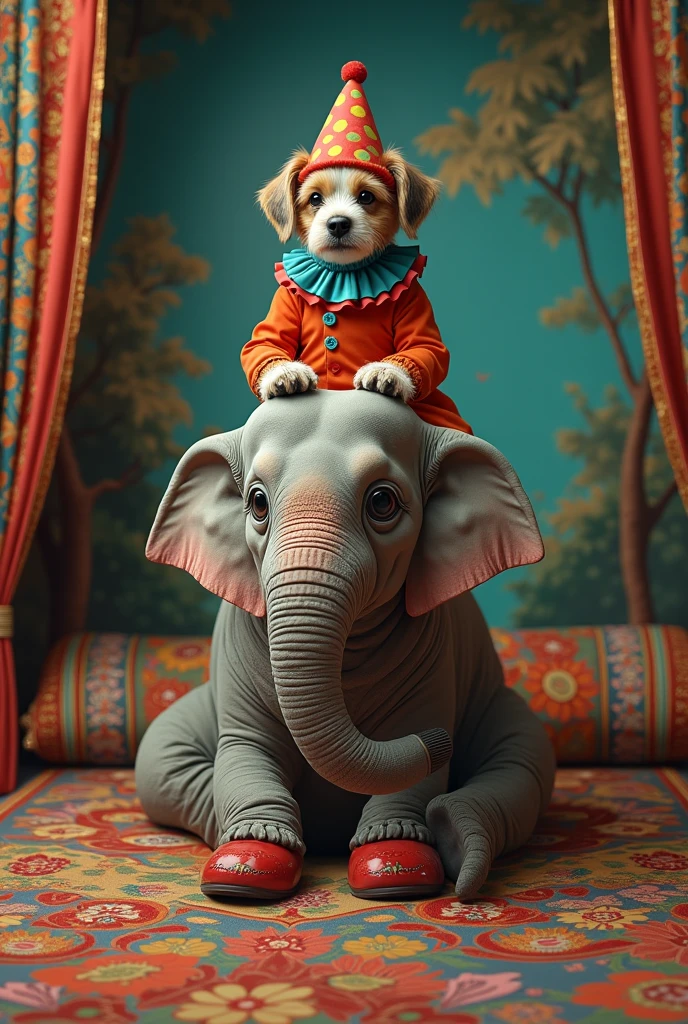 dog, clown,Elephant,bed,Arabic,Kalimba 