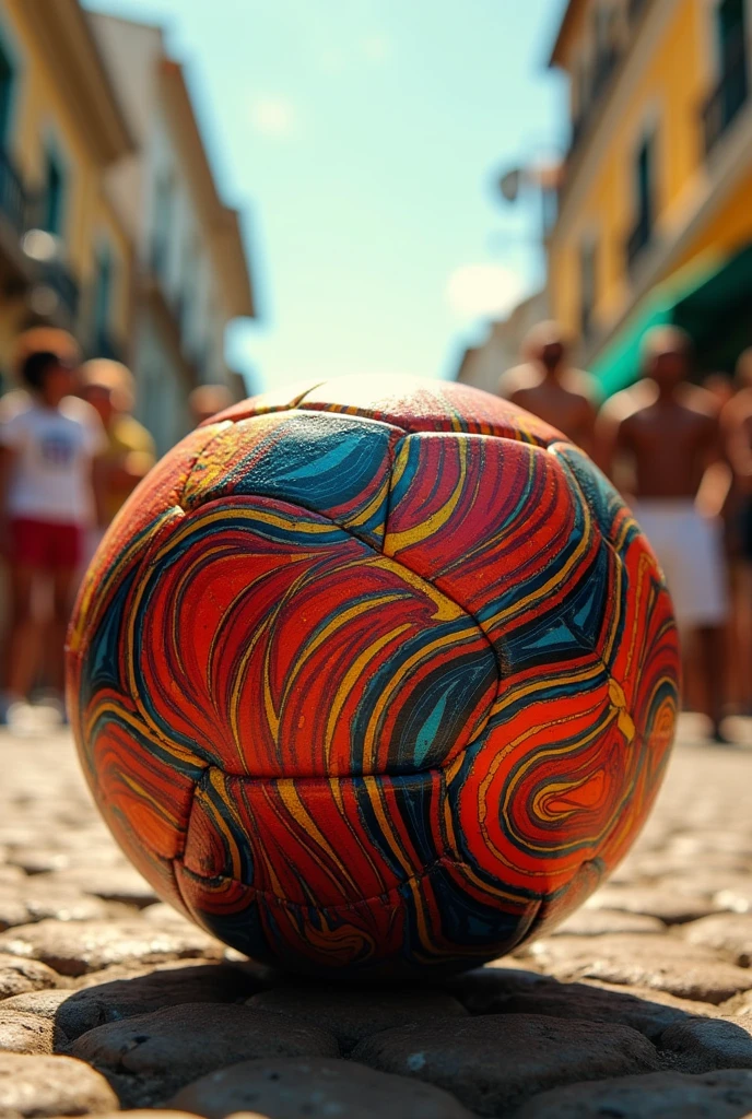 A samba-themed soccer ball