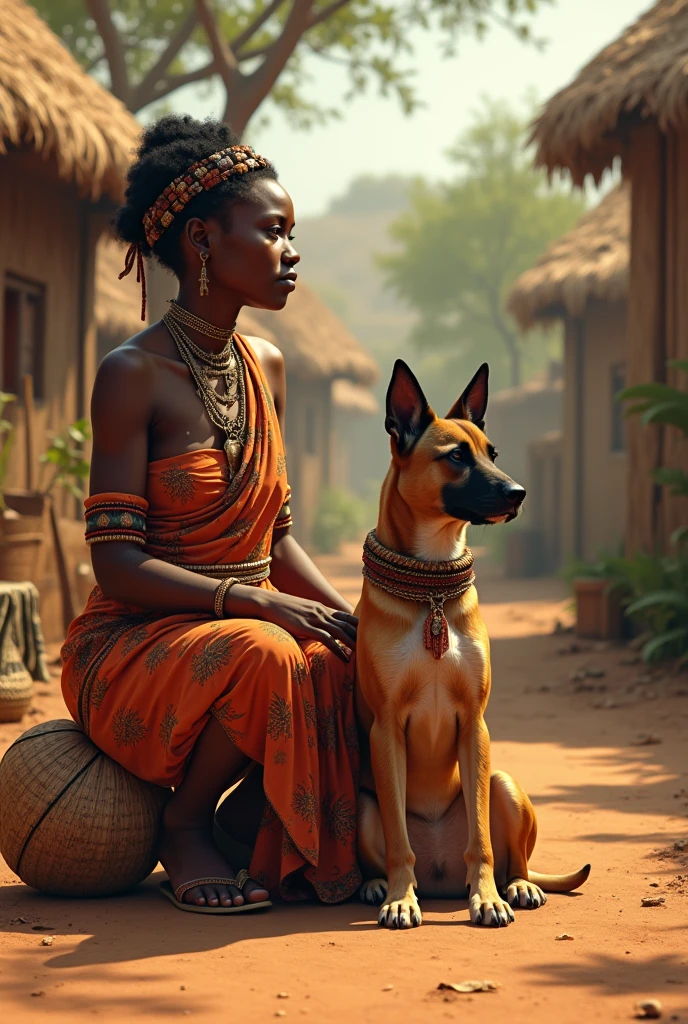 An African culture and a dog