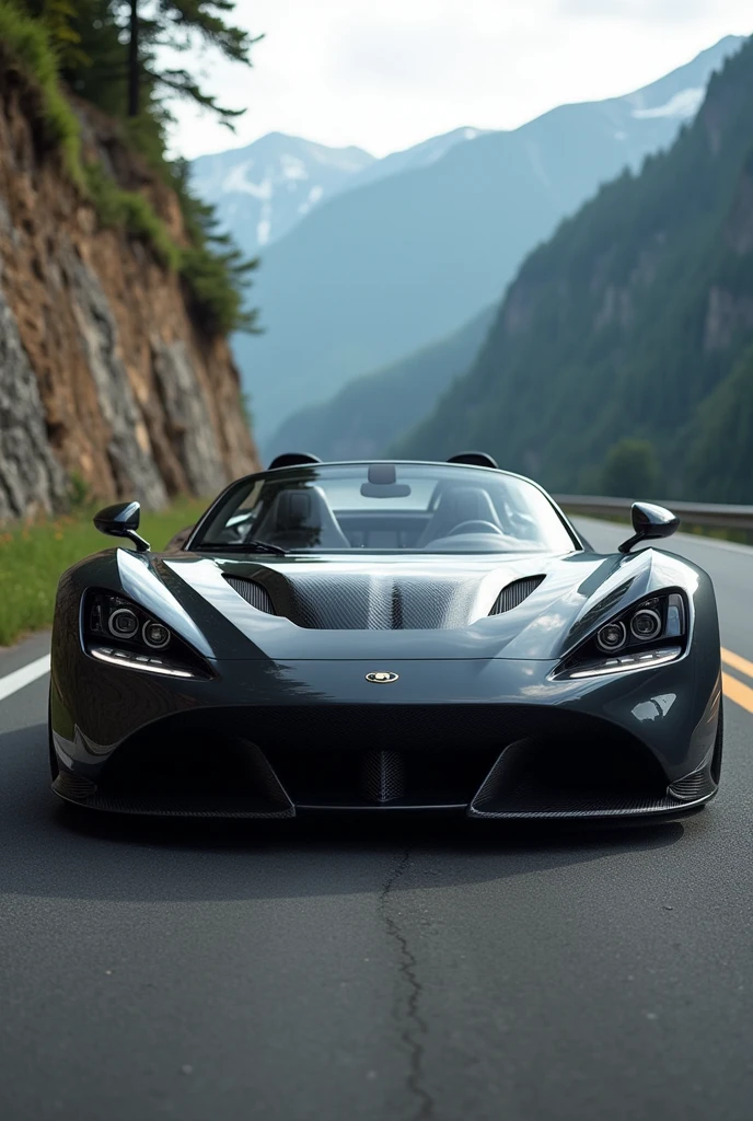 Create a luxury super sports car, convertible, fast, powerful and sporty with a sporty design