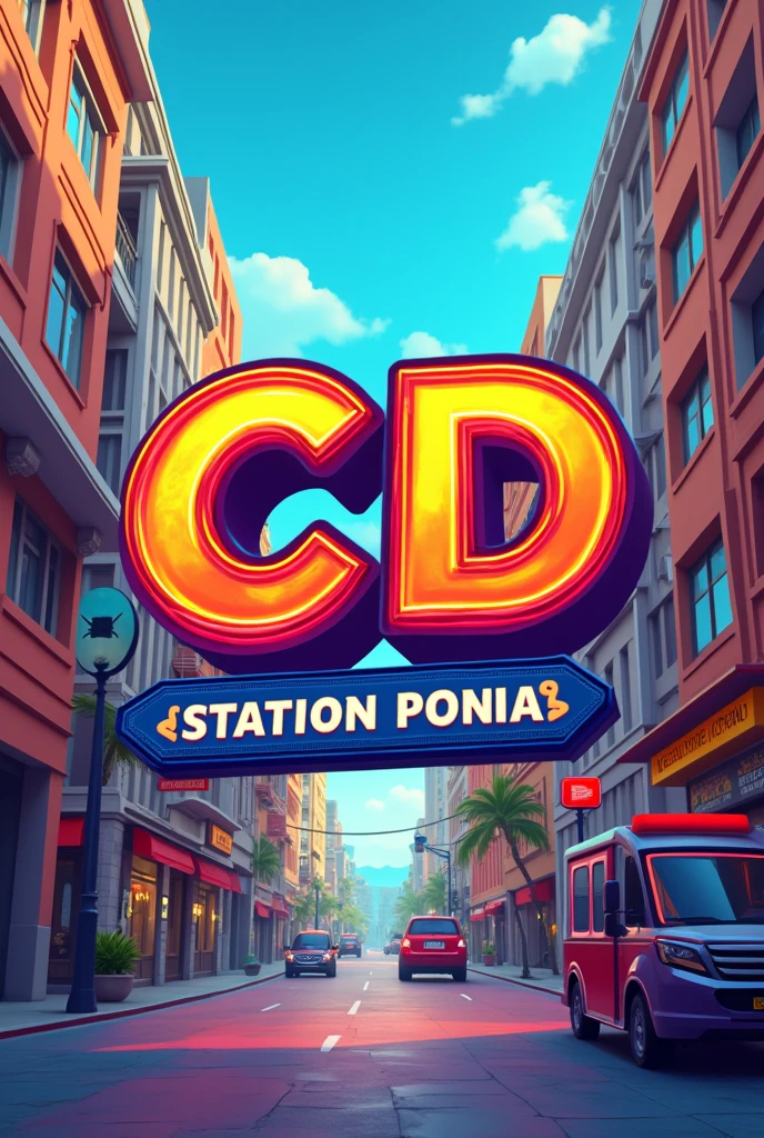 Create Cd Logo.mex Tv With slogan On the internet bright colors for female audience and Mexico City background