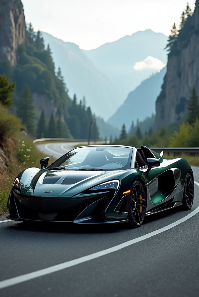 Create a luxury super sports car, convertible, fast, powerful and sporty with a sporty design