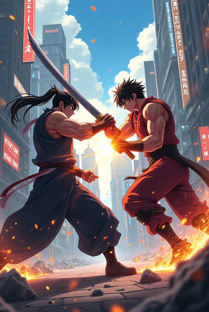 make an epic anime fight