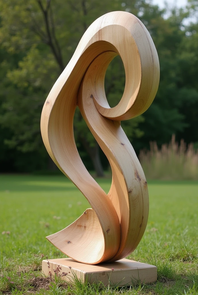 Create an image of a sculpture that represents the concept STRONG in a very abstract way; This sculpture should be very very easy to make in soft wood and with traditional carpentry tools., that does not represent human figures, Give me easier options BUT THEY ARE NOT HUMAN FIGURES. INSPIRED BY NATURE BASED ON NON-HUMAN ARCHITECTURE