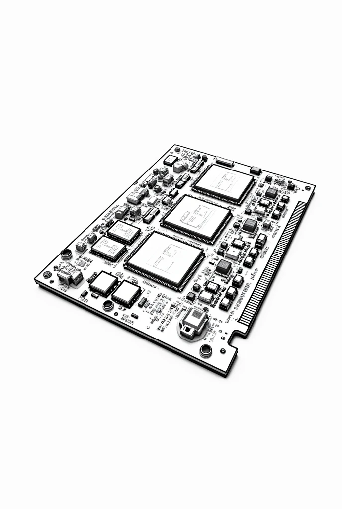 memory board drawn in black and white