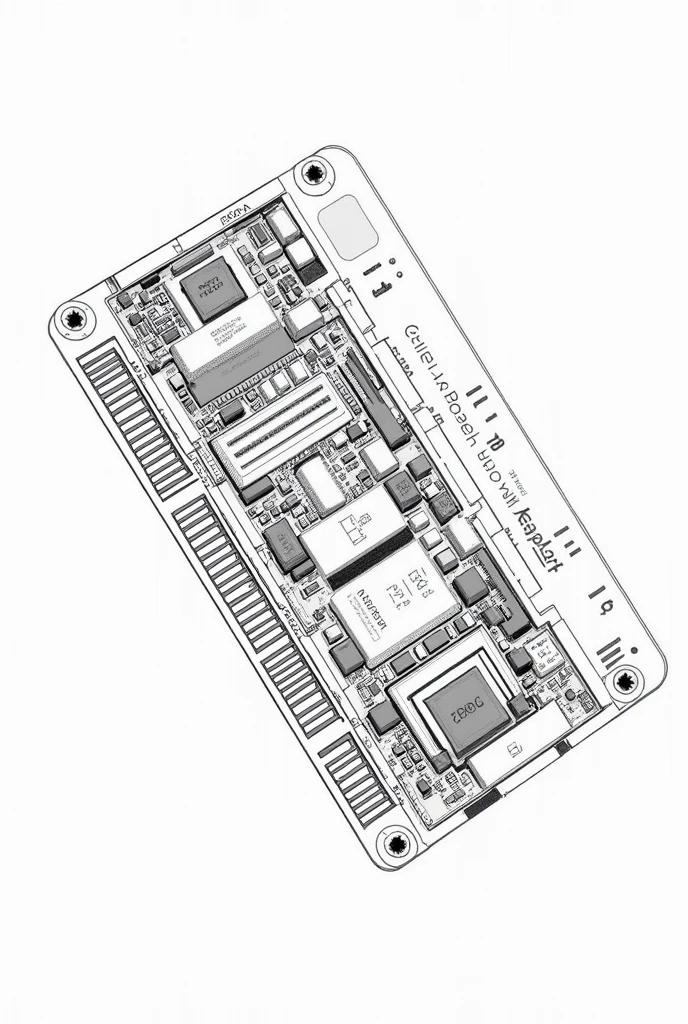 memory board drawn in black and white