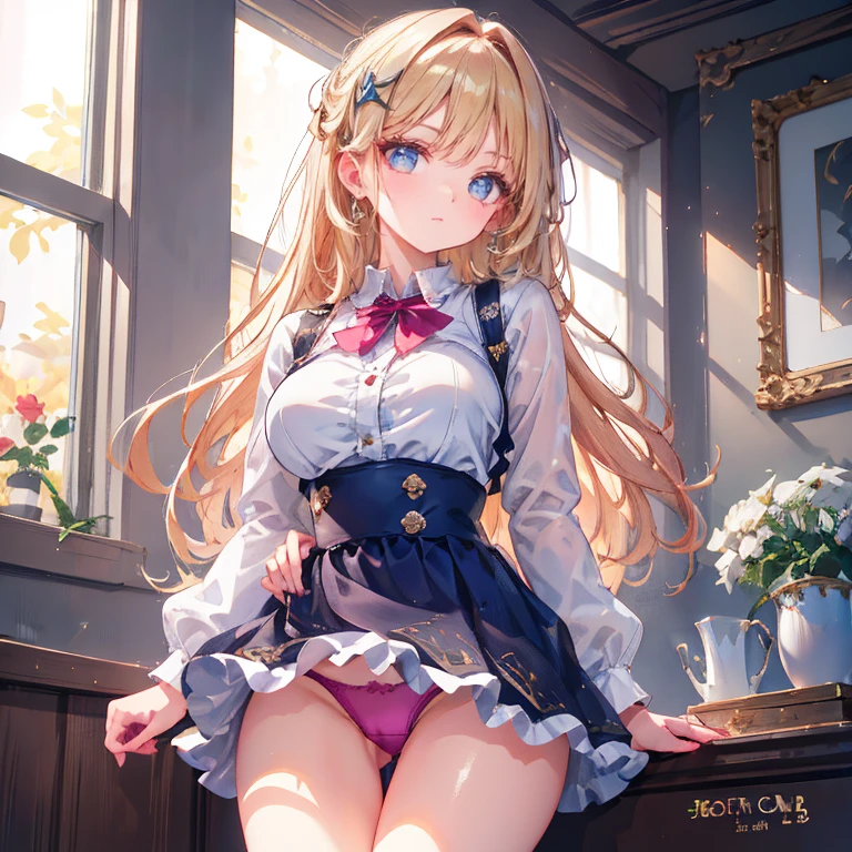 Anime Waifu beautiful detailed eyes, beautiful detailed lips, extremely detailed eyes and face, longeyelashes, 1girl, sensual, young woman, , beautiful feminine face, nice thighs, slim, , , beautiful clothes, perfect body, cinematic lighting and framing, (best quality,4k,8k,highres,masterpiece:1.2),ultra-detailed,digital painting,portrait,glamorous,highly detailed,soft lighting,warm color tones Beauty、30 years old、、、meaty、 emphasis