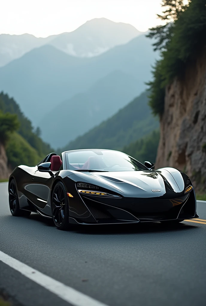 Create a luxury super sports car, convertible, fast, powerful and sporty with a sporty design